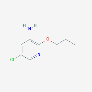 molecular formula C8H11ClN2O B13494374 5-Chloro-2-propoxypyridin-3-amine 