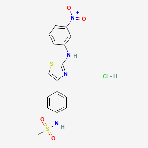 N-(4-{2-[(3-nitrophenyl)amino]-1,3-thiazol-4-yl}phenyl)methanesulfonamide hydrochloride