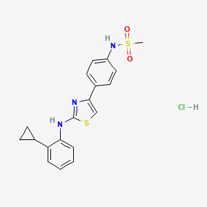 N-(4-{2-[(2-cyclopropylphenyl)amino]-1,3-thiazol-4-yl}phenyl)methanesulfonamide hydrochloride