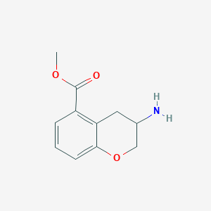 molecular formula C11H13NO3 B13494387 Methyl 3-amino-3,4-dihydro-2h-1-benzopyran-5-carboxylate 