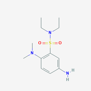 molecular formula C12H21N3O2S B13494405 5-amino-2-(dimethylamino)-N,N-diethylbenzene-1-sulfonamide 