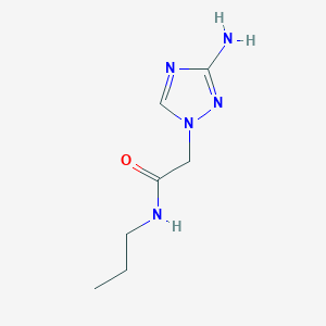 molecular formula C7H13N5O B13494407 2-(3-Amino-1h-1,2,4-triazol-1-yl)-N-propylacetamide 