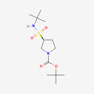 molecular formula C13H26N2O4S B13494411 tert-Butyl (S)-3-(N-(tert-butyl)sulfamoyl)pyrrolidine-1-carboxylate 