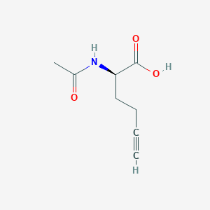 molecular formula C8H11NO3 B13494449 (R)-2-Acetamidohex-5-ynoic acid 