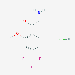 2-Methoxy-2-[2-methoxy-4-(trifluoromethyl)phenyl]ethan-1-amine hydrochloride