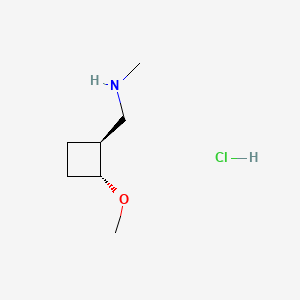 rac-{[(1R,2S)-2-methoxycyclobutyl]methyl}(methyl)amine hydrochloride, trans