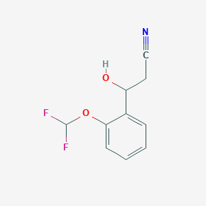 3-(2-(Difluoromethoxy)phenyl)-3-hydroxypropanenitrile