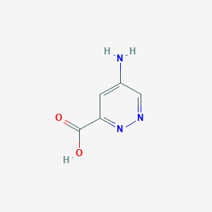 molecular formula C5H5N3O2 B13494579 5-Aminopyridazine-3-carboxylicacid 