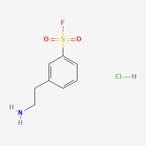 molecular formula C8H11ClFNO2S B13494605 3-(2-Aminoethyl)benzene-1-sulfonyl fluoride hydrochloride 