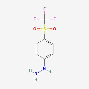 B1349468 {4-[(Trifluoromethyl)sulfonyl]phenyl}hydrazine CAS No. 4837-29-0