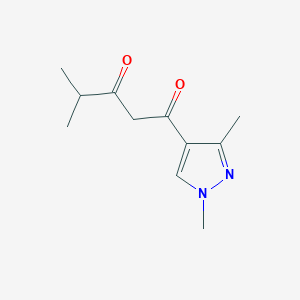 1-(1,3-Dimethyl-1h-pyrazol-4-yl)-4-methylpentane-1,3-dione