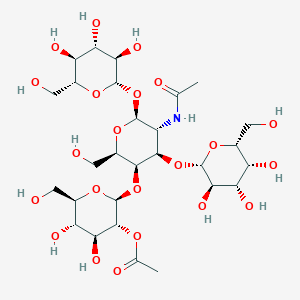 molecular formula C28H47NO22 B134948 Capsular polysaccharide K49 CAS No. 130787-82-5