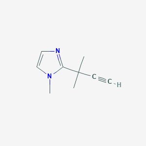 molecular formula C9H12N2 B13494837 1-methyl-2-(2-methylbut-3-yn-2-yl)-1H-imidazole 