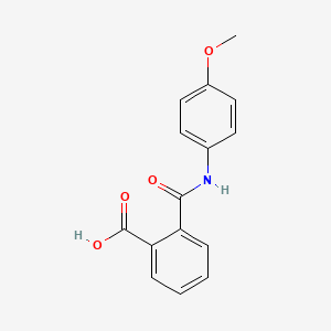 molecular formula C15H13NO4 B1349490 2-[(4-methoxyphenyl)carbamoyl]benzoic Acid CAS No. 7554-80-5