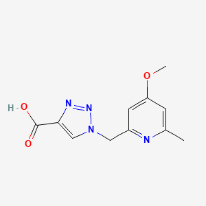 1-[(4-methoxy-6-methylpyridin-2-yl)methyl]-1H-1,2,3-triazole-4-carboxylic acid