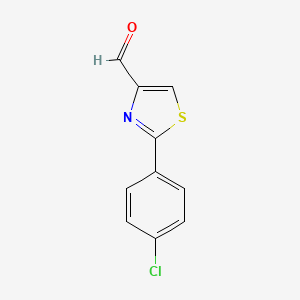 molecular formula C10H6ClNOS B1349502 2-(4-Chlorophenyl)thiazole-4-carbaldehyde CAS No. 21278-77-3