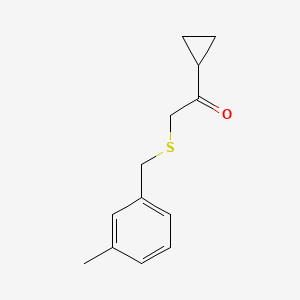 1-Cyclopropyl-2-((3-methylbenzyl)thio)ethan-1-one