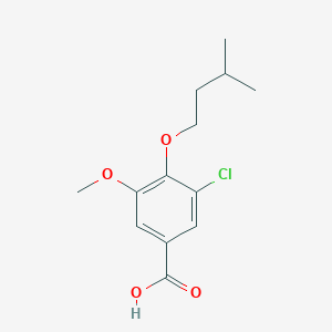 molecular formula C13H17ClO4 B1349509 3-氯-5-甲氧基-4-(3-甲基丁氧基)苯甲酸 CAS No. 749920-21-6