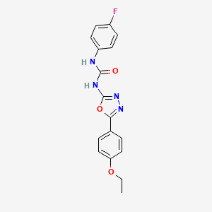 molecular formula C17H15FN4O3 B1349514 1-[5-(4-Ethoxyphenyl)-1,3,4-oxadiazol-2-yl]-3-(4-fluorophenyl)urea 