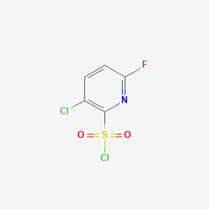 molecular formula C5H2Cl2FNO2S B13495172 3-Chloro-6-fluoropyridine-2-sulfonyl chloride 