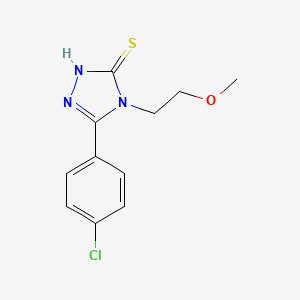 molecular formula C11H12ClN3OS B1349522 5-(4-Chloro-phenyl)-4-(2-methoxy-ethyl)-4H-[1,2,4]triazole-3-thiol CAS No. 26438-54-0