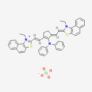 2-{2-[2-(diphenylamino)-3-(2-{1-ethyl-1H,2H-naphtho[1,2-d][1,3]thiazol-2-ylidene}ethylidene)cyclopent-1-en-1-yl]ethenyl}-1-ethylnaphtho[1,2-d][1,3]thiazol-1-ium perchlorate