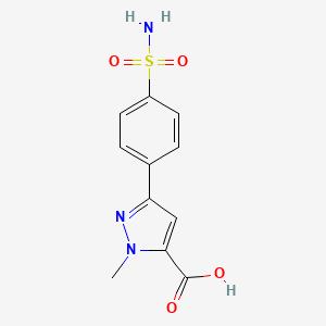 1-methyl-3-(4-sulfamoylphenyl)-1H-pyrazole-5-carboxylic acid