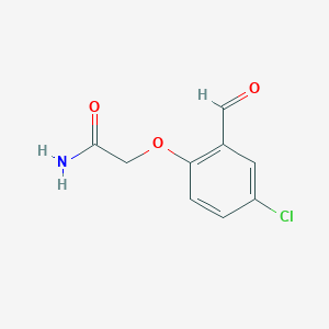molecular formula C9H8ClNO3 B1349526 2-(4-氯-2-甲酰基苯氧基)乙酰胺 CAS No. 590376-72-0