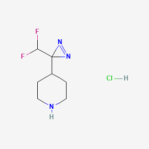 4-[3-(difluoromethyl)-3H-diazirin-3-yl]piperidine hydrochloride