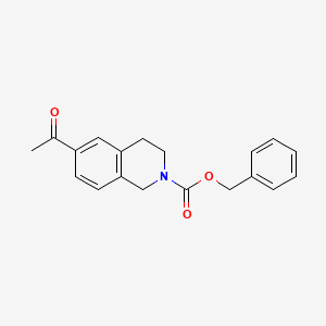 molecular formula C19H19NO3 B13495308 Benzyl 6-acetyl-3,4-dihydroisoquinoline-2(1H)-carboxylate 