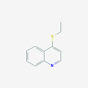 molecular formula C11H11NS B13495411 Quinoline, 4-(ethylthio)- CAS No. 4105-40-2