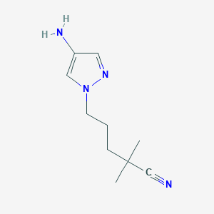 5-(4-Amino-1h-pyrazol-1-yl)-2,2-dimethylpentanenitrile