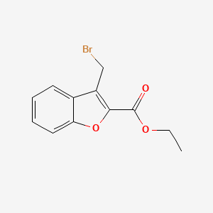 molecular formula C12H11BrO3 B1349556 3-(溴甲基)-1-苯并呋喃-2-甲酸乙酯 CAS No. 29115-34-2