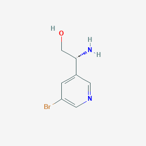 molecular formula C7H9BrN2O B13495624 (R)-2-Amino-2-(5-bromopyridin-3-yl)ethan-1-ol 