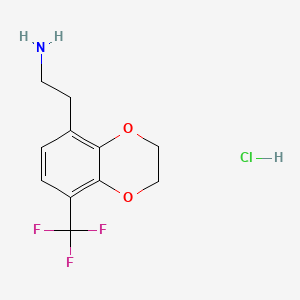 2-[8-(Trifluoromethyl)-2,3-dihydro-1,4-benzodioxin-5-yl]ethan-1-amine hydrochloride