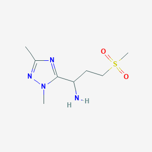 1-(1,3-Dimethyl-1h-1,2,4-triazol-5-yl)-3-(methylsulfonyl)propan-1-amine