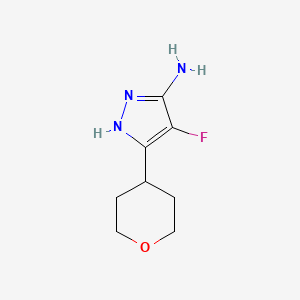 4-fluoro-3-(oxan-4-yl)-1H-pyrazol-5-amine