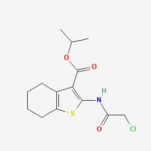 molecular formula C14H18ClNO3S B1349601 2-[(氯乙酰)氨基]-4,5,6,7-四氢-1-苯并噻吩-3-羧酸异丙酯 CAS No. 560080-98-0