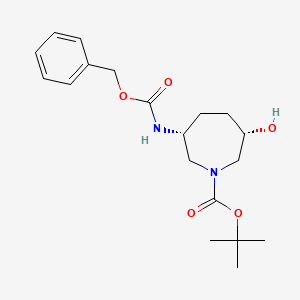 Tert-butyl (3R,6S)-3-(((benzyloxy)carbonyl)amino)-6-hydroxyazepane-1-carboxylate