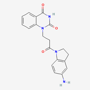 1-[3-(5-amino-2,3-dihydro-1H-indol-1-yl)-3-oxopropyl]-1,2,3,4-tetrahydroquinazoline-2,4-dione