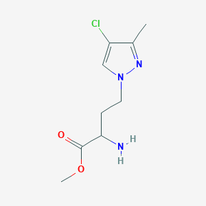 Methyl 2-amino-4-(4-chloro-3-methyl-1h-pyrazol-1-yl)butanoate