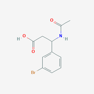 3-(3-Bromophenyl)-3-acetamidopropanoic acid