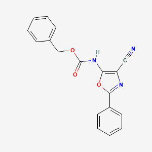 molecular formula C18H13N3O3 B13496551 Benzyl (4-cyano-2-phenyloxazol-5-yl)carbamate 