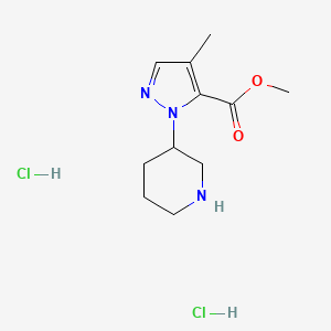 methyl 4-methyl-1-(piperidin-3-yl)-1H-pyrazole-5-carboxylate dihydrochloride