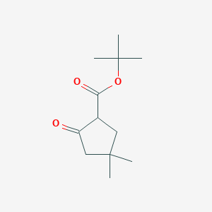 molecular formula C12H20O3 B13496680 Tert-butyl 4,4-dimethyl-2-oxocyclopentane-1-carboxylate 