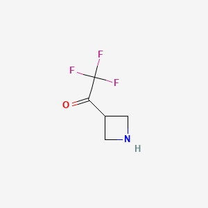 molecular formula C5H6F3NO B13496708 1-(Azetidin-3-yl)-2,2,2-trifluoroethan-1-one 