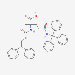 molecular formula C40H36N2O5 B13496809 (S)-2-((((9H-Fluoren-9-YL)methoxy)carbonyl)amino)-2-methyl-5-oxo-5-(tritylamino)pentanoic acid 