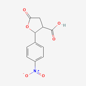 2-(4-Nitro-phenyl)-5-oxo-tetrahydro-furan-3-carboxylic acid