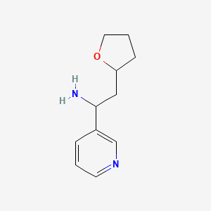 1-(Pyridin-3-yl)-2-(tetrahydrofuran-2-yl)ethan-1-amine