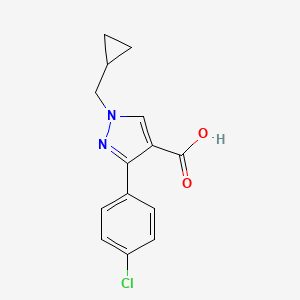 3-(4-chlorophenyl)-1-(cyclopropylmethyl)-1H-pyrazole-4-carboxylic acid